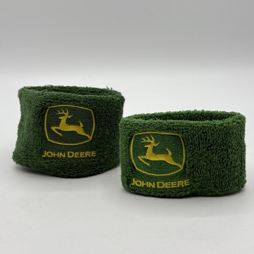 Vintage John Deere Green Sport Basketball Sweat Wrist Bands - Picture 4 of 5