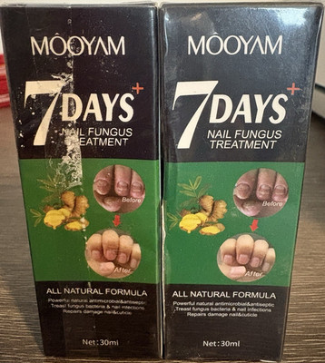 MOOYAM 7 DAYS+ Nail Fungus Treatment Serum, Salicylic Acid, 30 ml (Lot of 2)