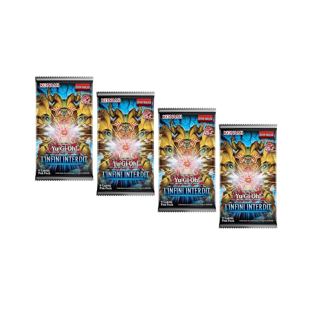 Booster L'Infini Interdit Yu-Gi-Oh! Pack de 4 Cartes à Jouer Multicolore