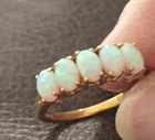 Unique Opal Band Matching Delicate Band 925 Silver Gold Plated Opal Gift For Her