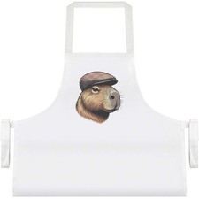 'Capybara Wearing A Cap' Cooking Apron - White (AP00070930)