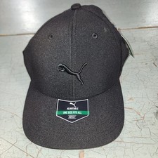 Puma Men's Cap Sports Color Black Traditional Adjustable Snapback Evercat