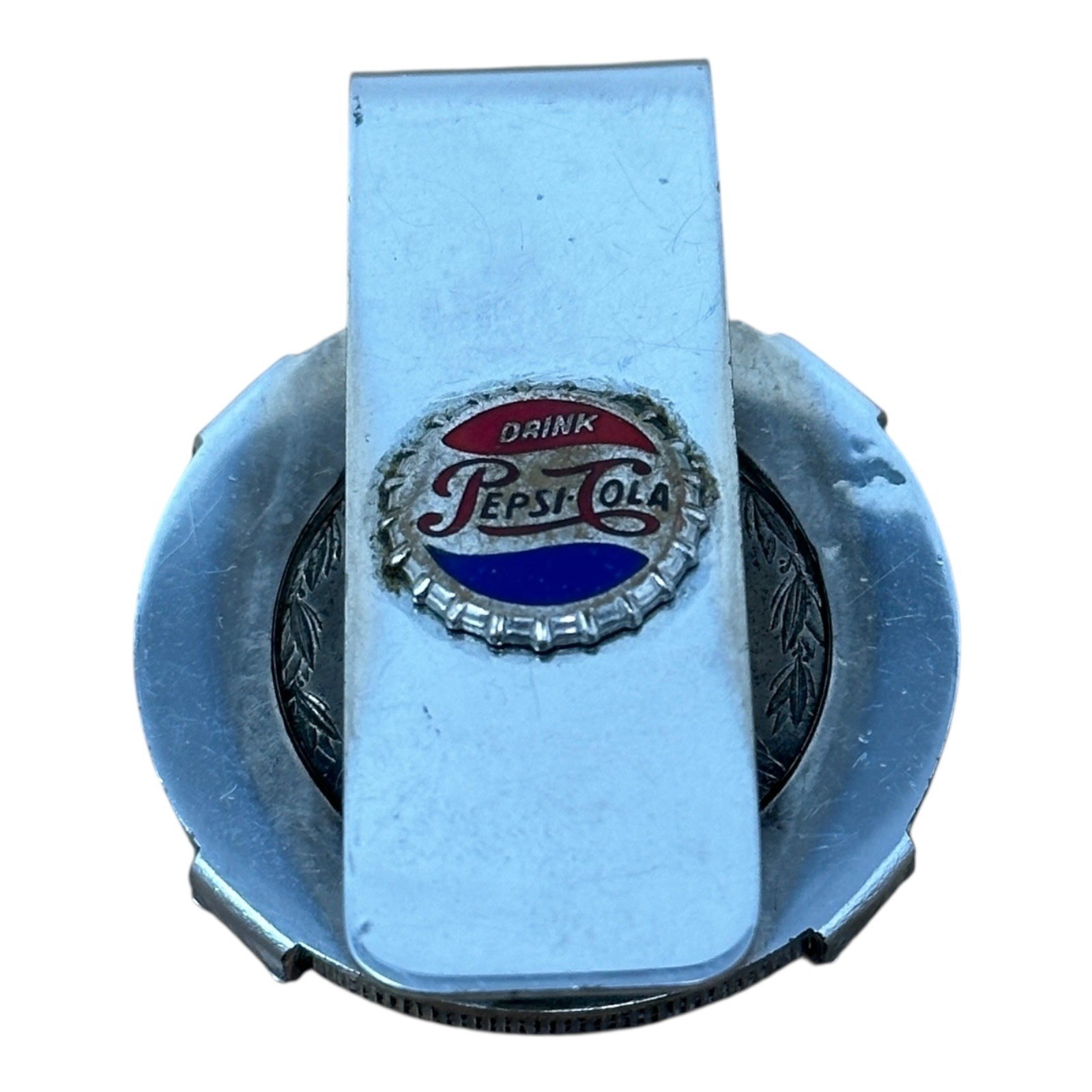 Vintage 1888 Morgan Silver Dollar Pepsi Cola Bottle Cap Money Clip image 2