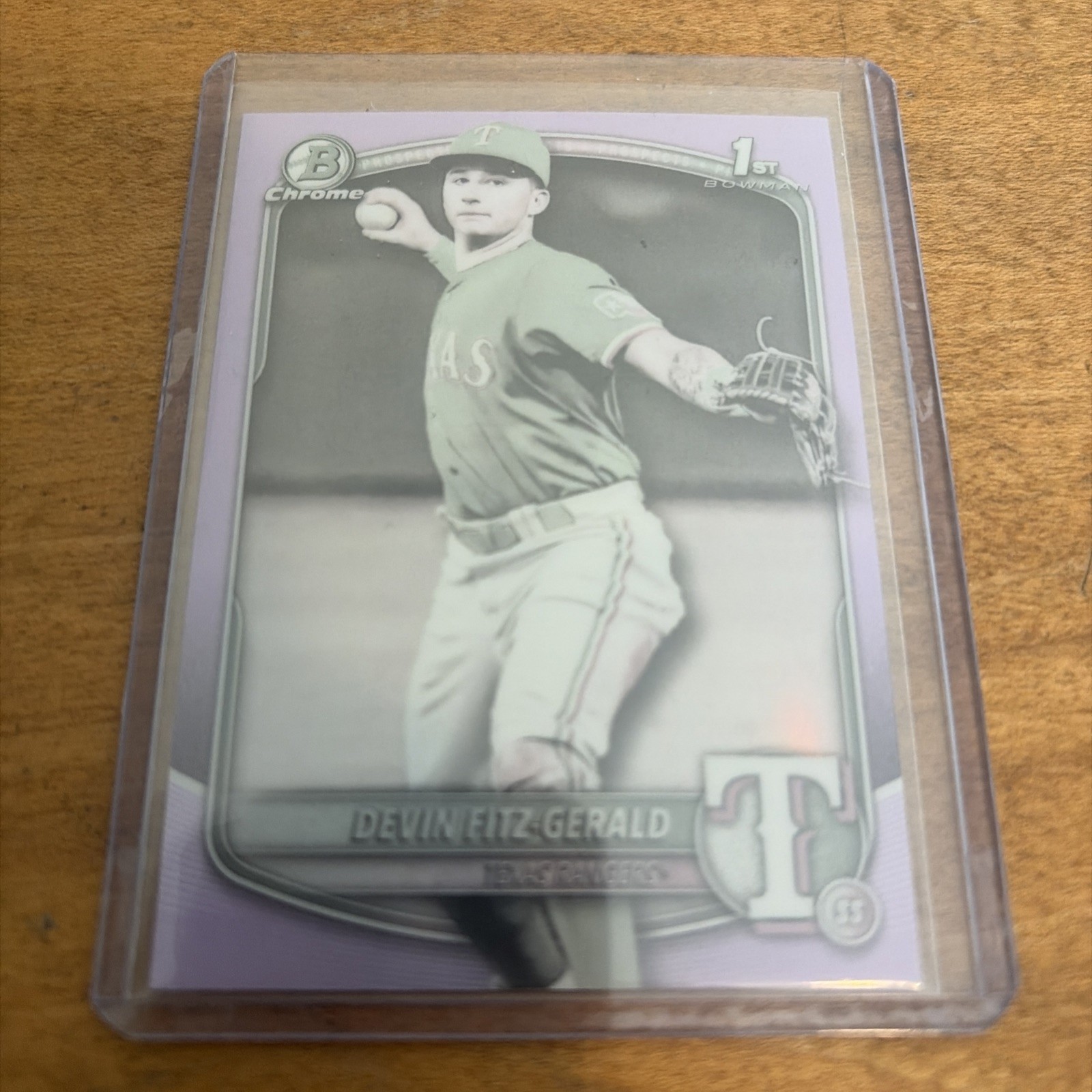 2025 Bowman Chrome Devin Fitz-gerald Pearl Refractor 1st Rookie SSP Case Hit