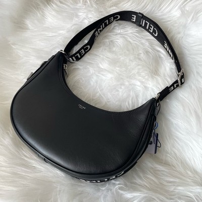 Celine Black Ava Crescent Shoulder Underarm Bag for Women