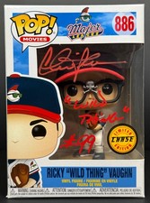 Charlie Sheen Signed Major League Rickey Vaughn Funko Chase "Wild Thing #99" JSA