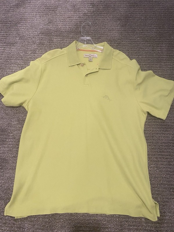 tommy bahama men’s green collared shirt
