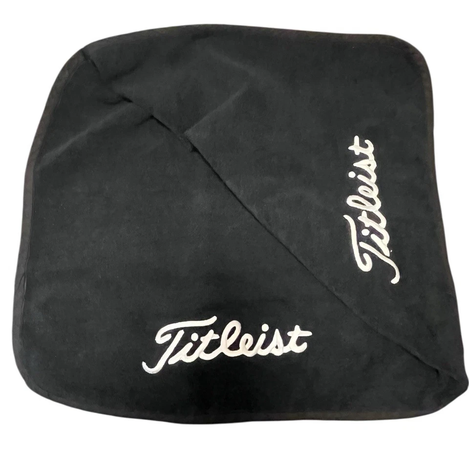 NEW Titleist StaDry Performance Golf Towel – Black, Embroidered Logo, With Tags - Image 4 of 4