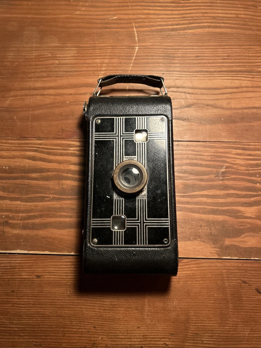 Appareil Photo Jiffy Kodak Avec Boîtier En Cuir - Vintage - Occasion