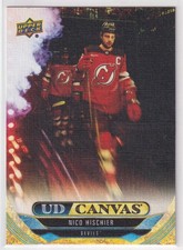 2024-25 Upper Deck UD Canvas Nico Hischier Auto New Jersey Devils #C159