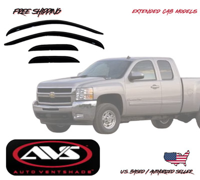 2007-2013 Chevy Silverado 2500 HD Extended Cab AVS Window Vent Visors Rain Guard