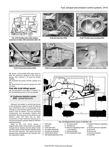 0726 Haynes VW Golf, Jetta and Scirocco Mk 1 Petrol (74 - 84) Workshop Manual - Picture 5 of 8