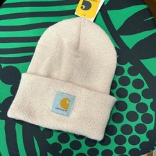 Carhartt knit cuffed beanie hat new with tags adult one size, soft pale pink