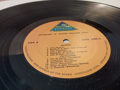 Anthology of Spanish Folklore Music used LPs Everest Records 1972 - Picture 7 of 7