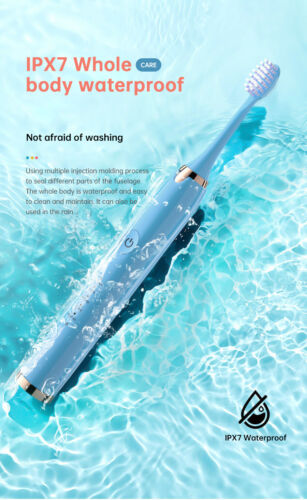 Electric Toothbrush Whitening USB Rechargeable Cleaning Replace Brush Heads Set - Picture 8 of 22