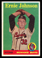 1958 Topps #78 Ernie Johnson Yellow Letters Best Centering & Color We Have Seen