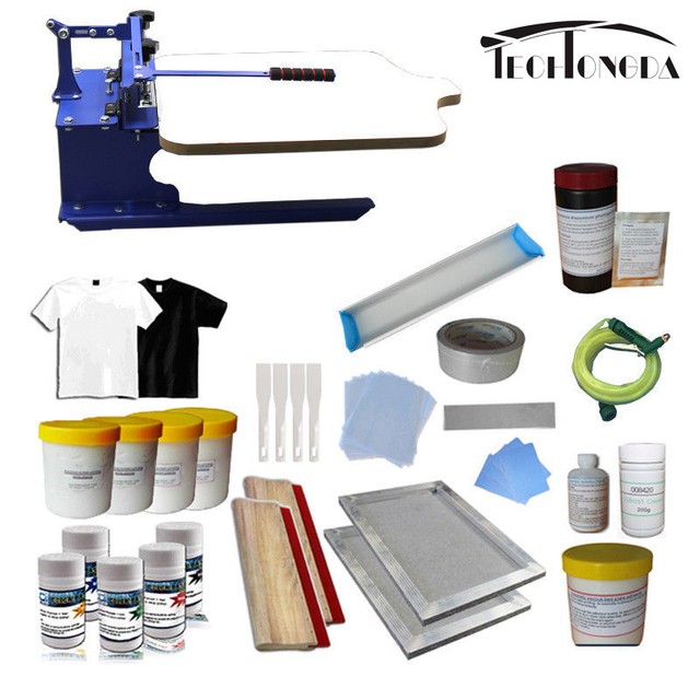 1 Color Screen Printing Kit Start Hobby Press Printer DIY Ink Screens
