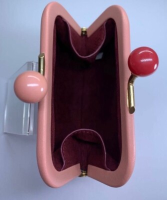 COACH Pink Signature Logo Purse Coin Case Kiss Lock Rare New | eBay