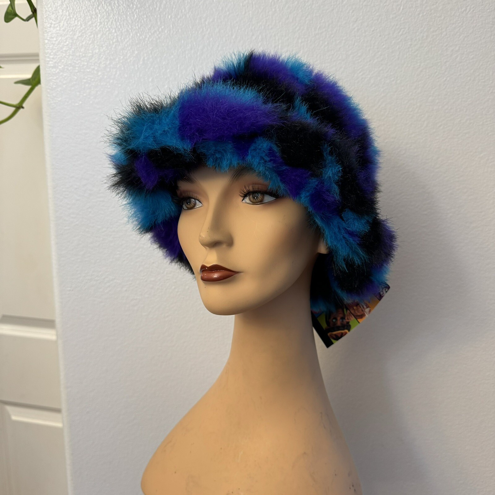 Cappello Pony Express nero blu e viola nuovo