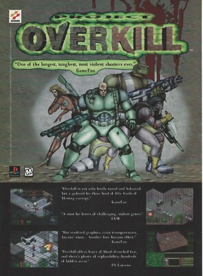 Project Overkill Print Ad/Poster Art Playstation PS1 | eBay