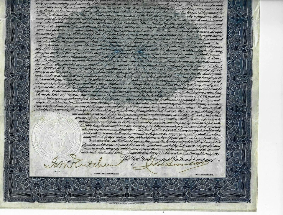 1921 * STAZIONE CENTRALE NEW YORK * LA PIU' GRANDE AL MONDO * BOND IN ORO 5% °° - Immagine 4 di 4