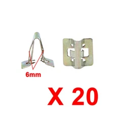 20pcs 6mm Car Auto Card Buckle Hole Trim Boot Rivets Clips Bronze Tone