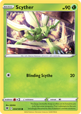 4x Scyther 004/189  Astral Radiance Pokemon TCG Card NM