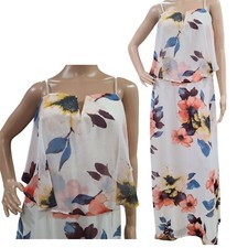 Strapless Maxi Dress for Women Floral Print Size M