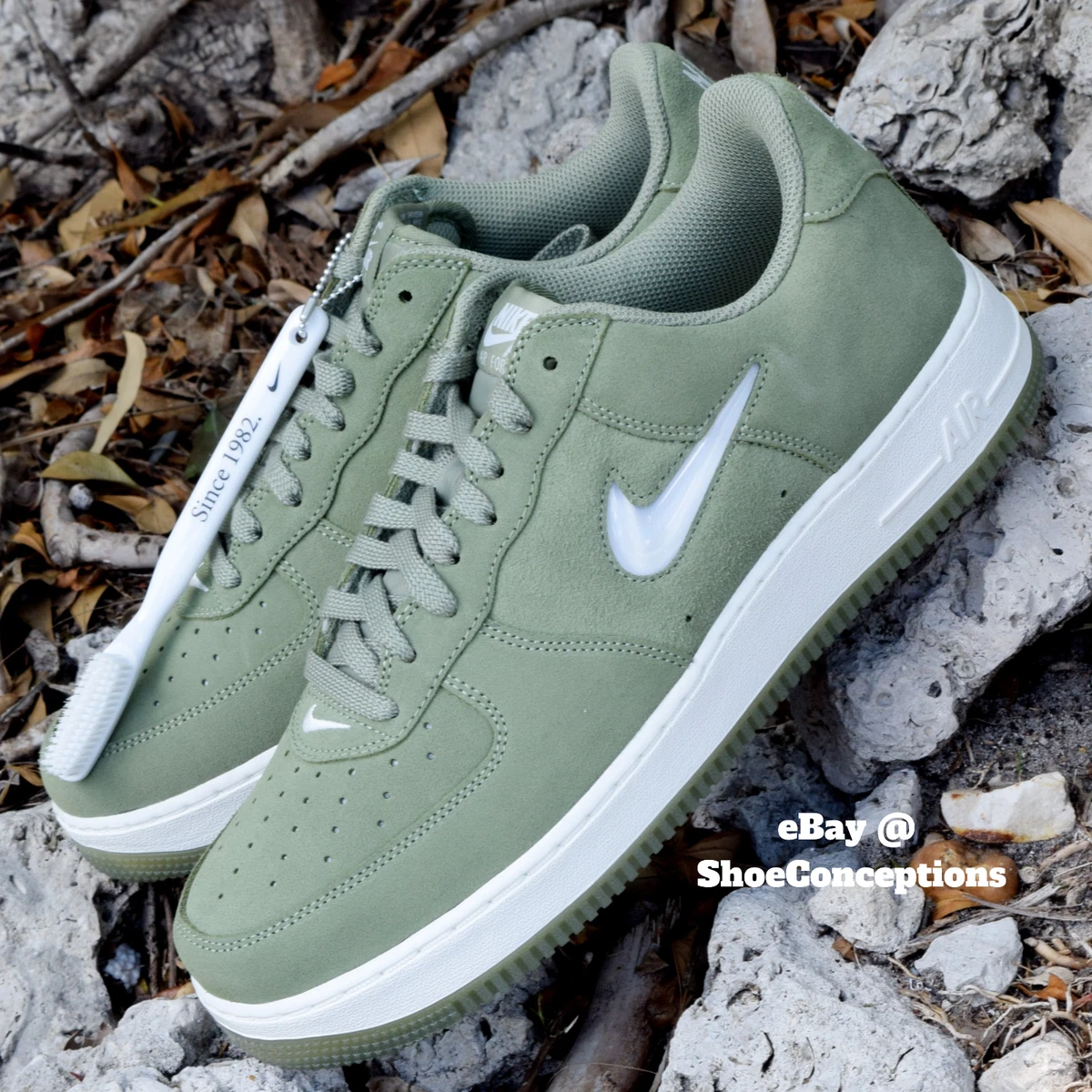 Nike Air Force 1 Low Retro Shoes Oil Green White DV0785-300 Men's  Sizes NEW