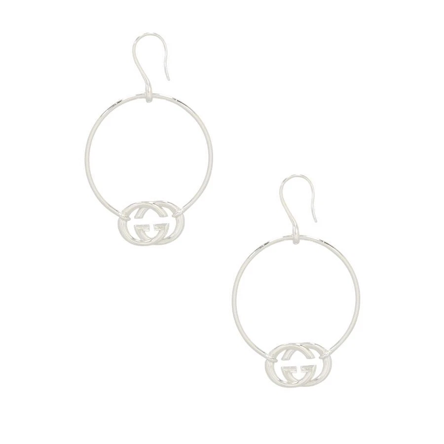 Boucles d'oreilles authentiques Gucci accessoires pour femmes sortie double logo G couleur argent
