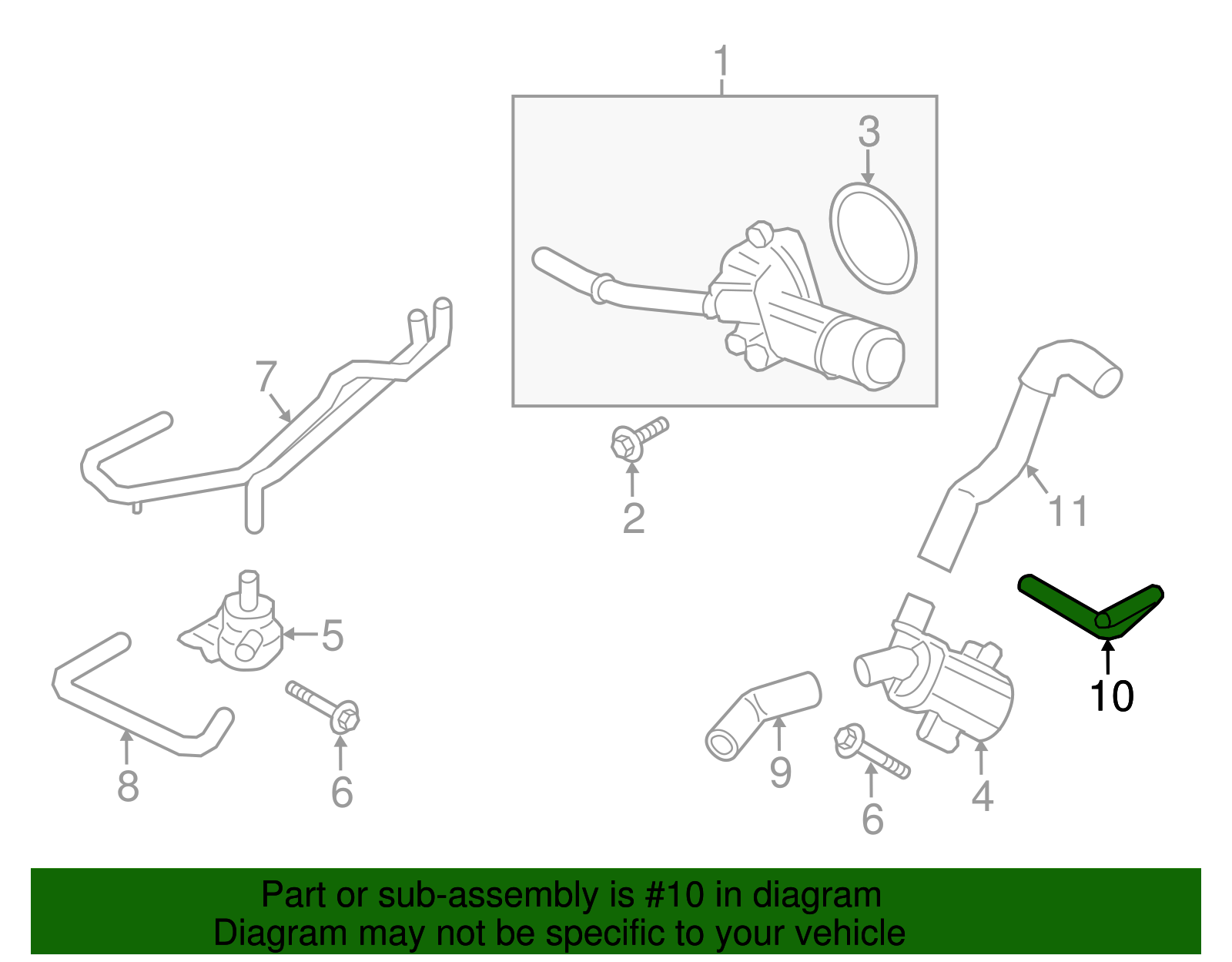 Lincoln Ford OEM 13-15 MKZ Radiator-lower Hose DP5Z8286B for sale 