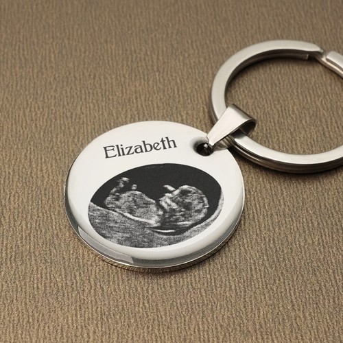 Personalized Ultrasound Keychain Baby Sonogram Keyring Custom Father's Day Gift - Picture 4 of 5