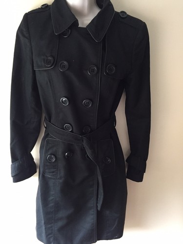 Oasis Black Rain Mac Jacket Size S | eBay