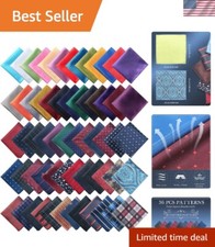 Classic 72-Piece Silk Handkerchief Set for Men - Perfect for Weddings  Events