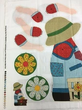 Sunny Boy Sam Sewing Panel to Make Benartex Garden Doll Cotton Screen Print 