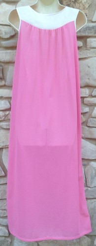Berkliff Peignoir Set Mujer S 32 Vestido Vestido Rosa Nailon Chifón Satén - Imagen 10 de 12