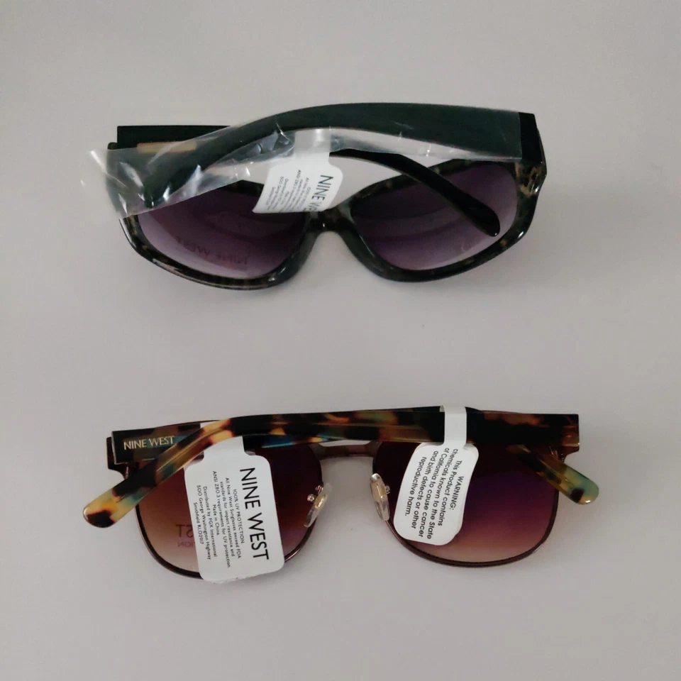Женские солнцезащитные очки Nine West 100% защита от ультрафиолета ударопрочные (2 пары) новые с ценниками - Изображение 4 из 4