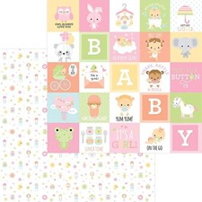 Paquete de Alegría - Papel de álbum de recortes Binkies & Bottles, doble cara, Doodlebug #6821