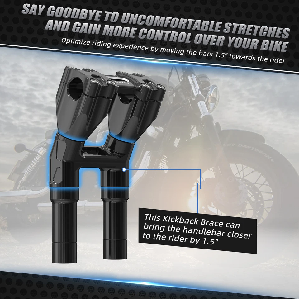 NICECNC Handlebar Risers Clamp Pullback for Harley Iron 1200 XL1200NS 2018-2021 Foto 2 de 4