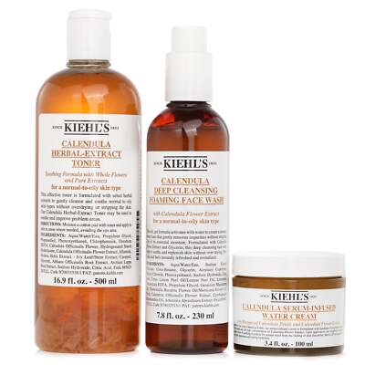 Kiehl's Calendula 3 Step Hydration Set: Face Wash 230ml + Toner