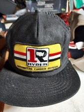 Vintage Ryder Automotive Carrier Division Mesh Trucker Hat Snapback Black USAnew