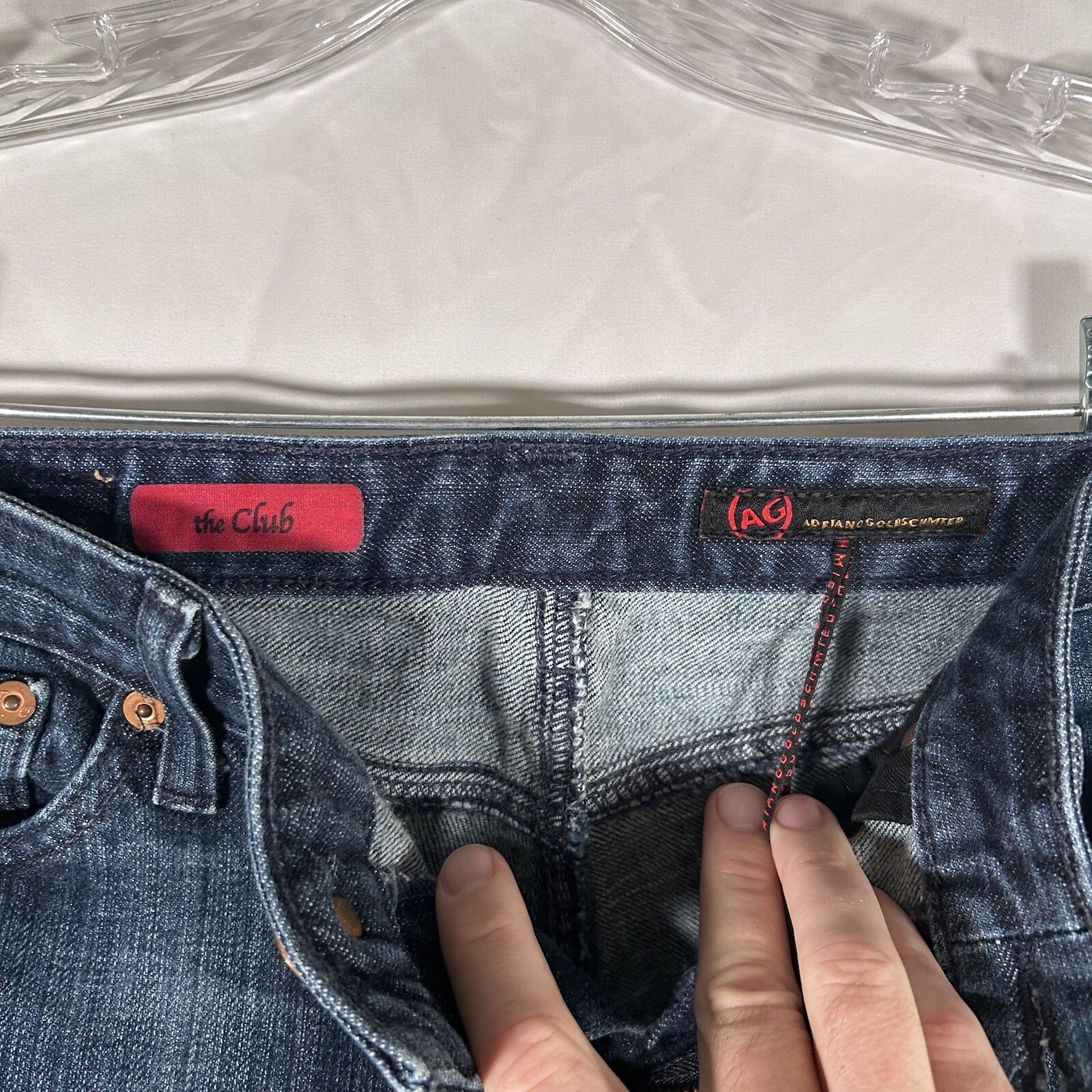 Adriano Goldschmied Jeans Women's 27R Dark Wash Blue Low Rise Cotton Blend Club thumbnail 5