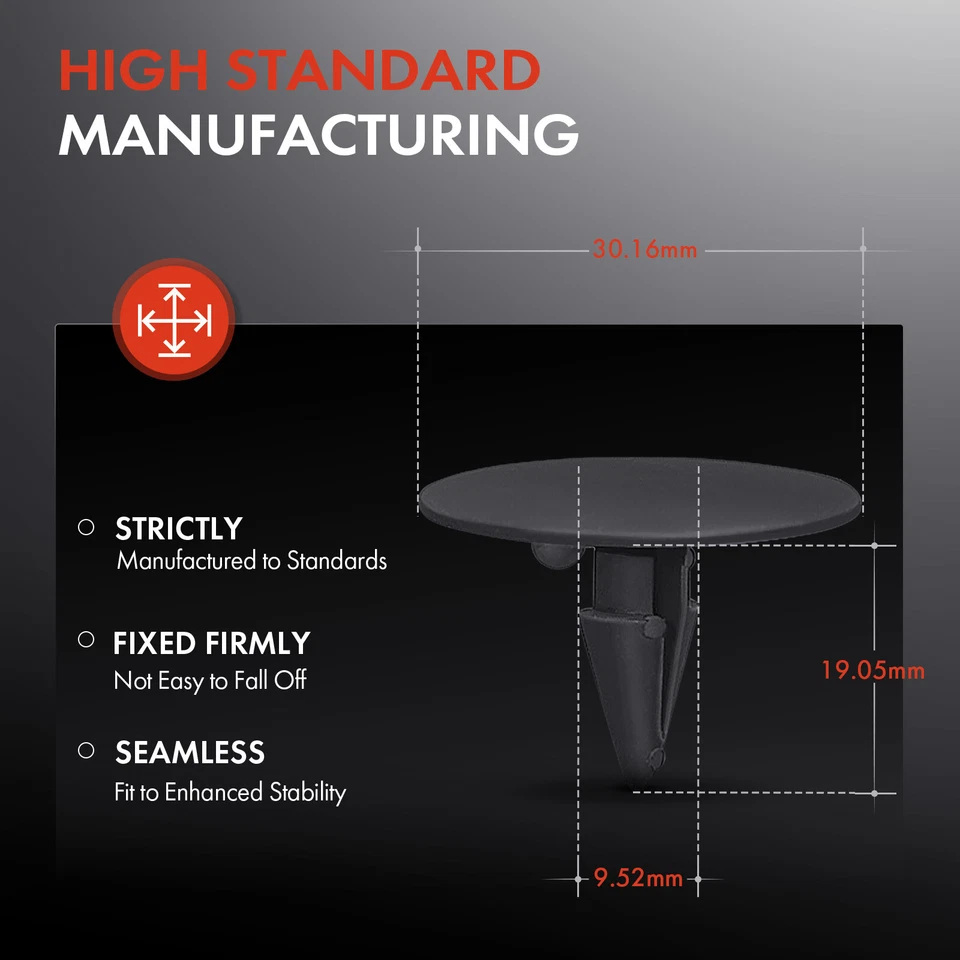 50 x 3/8 дюйма Нейлоновые фиксаторы изоляции капота для Ford Crown Victoria Mercury - Изображение 3 из 4