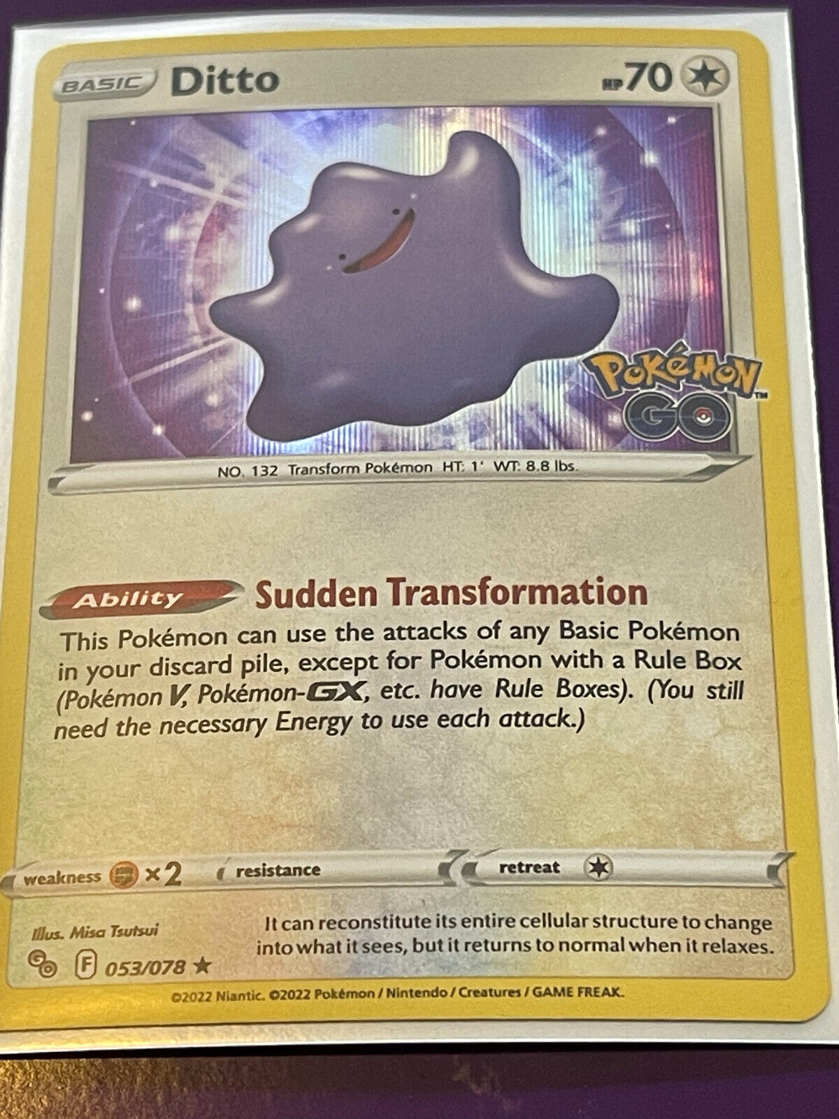 Ditto 053/078 - Pokemon Go - Holo Rare Card : : Brinquedos e  Jogos