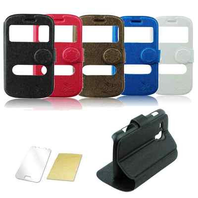 ^ S-view Samsung Galaxy Trend Plus S7580 / Duos S7562 S7560 Tasche Case Folie