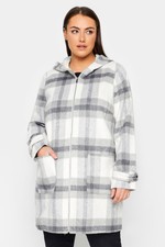 Hooded Check Coat