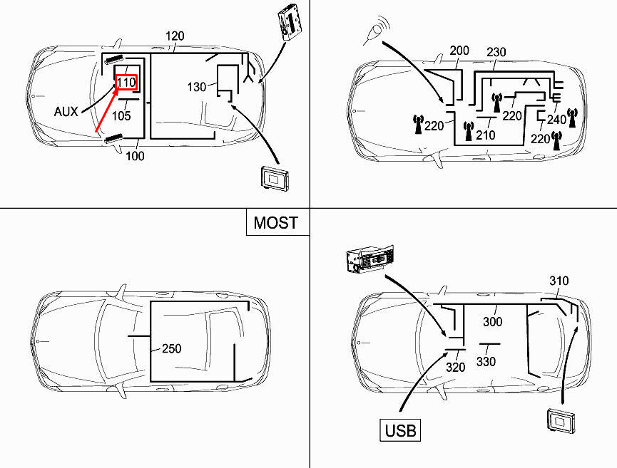 Neu MERCEDES-BENZ E Coupe C207 Aux Jack Kabelbaum A2074404809 Original