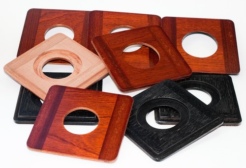 1 Wooden Lens Board 3.5" x 3.5" for Deardorff Baby, Made of Mahogany wood #0, #1 - Picture 3 of 3