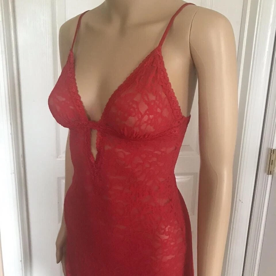 UNDERCOVER Abito slip collo The Lacie rosso stretch pizzo Victoria's Secret taglia M