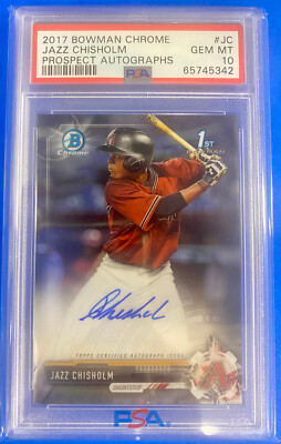 2017 Bowman Chrome Prospect Baseball #CPA-JC Jazz Chisholm AUTO 